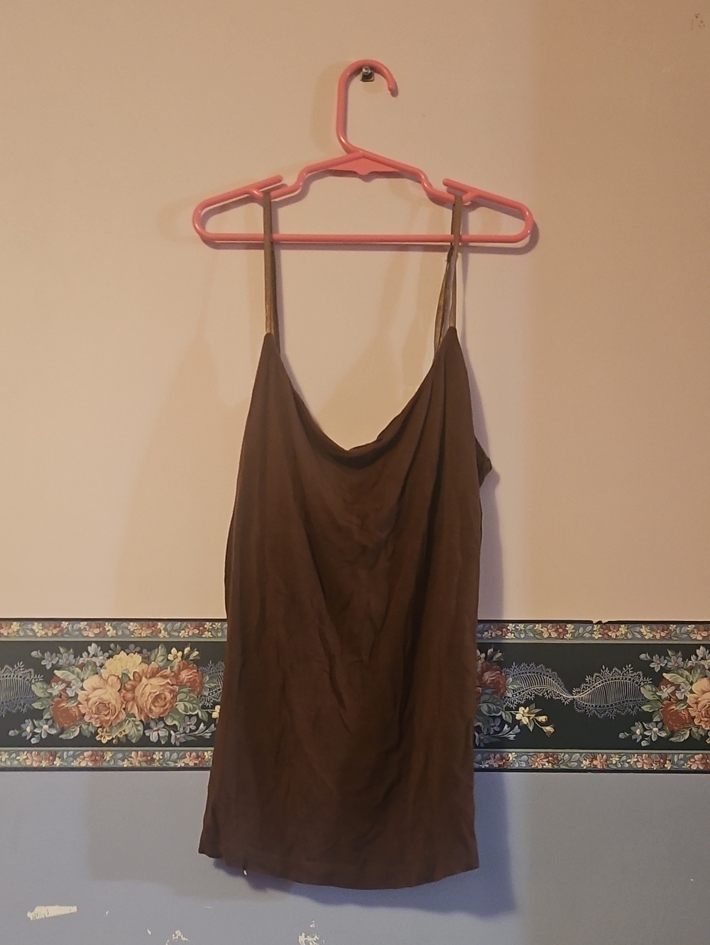 The Limited Brown Cowl Neck Camisole with Adjustable Straps